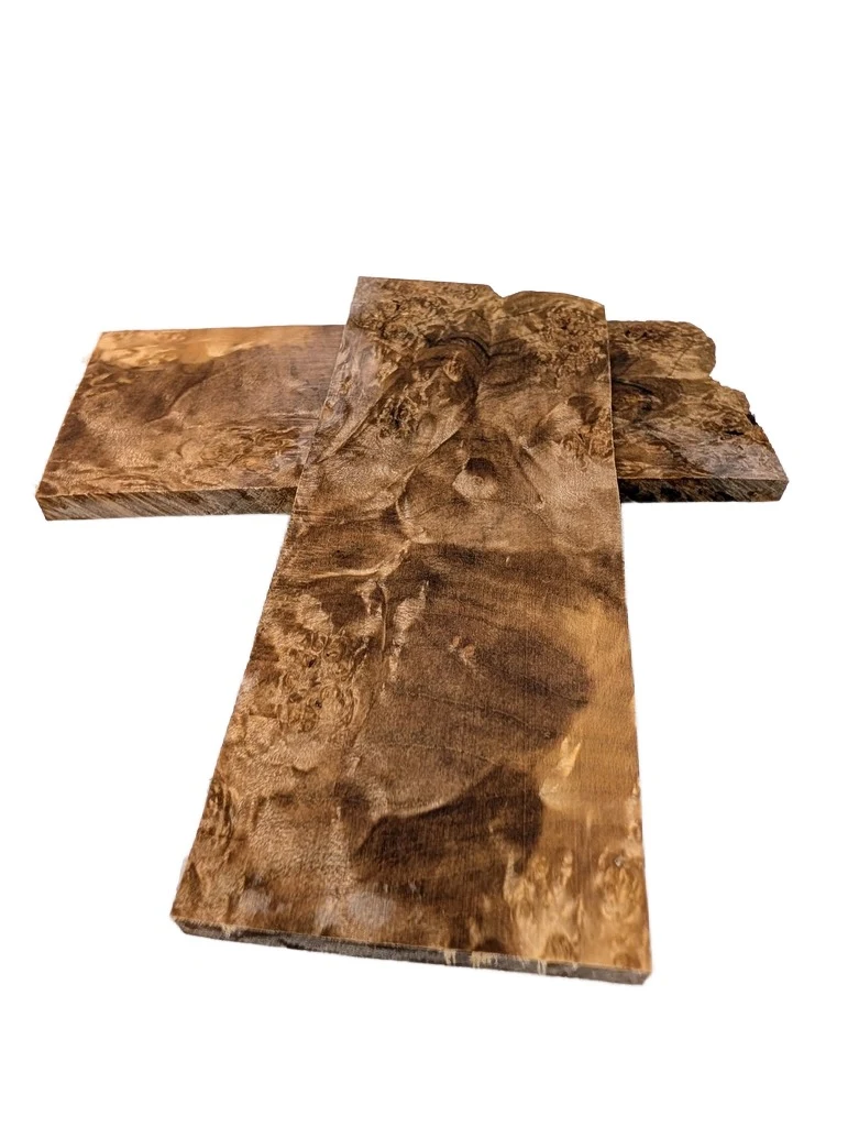 Stabilized Maple Burl Bookmatch Set (5x2x0.25)