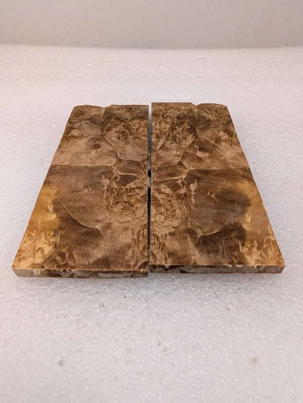 Stabilized Maple Burl Bookmatch Set (5x2x0.25) — photo 3