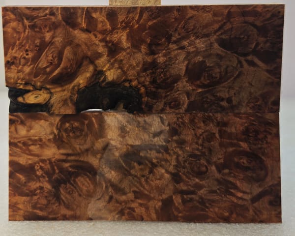 Clear Stabilized Burl Maple Knife Scales Bookmatched