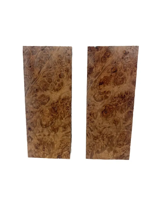 Stabilized Maple Burl Knife Handle Scales (5x2x0.375) — photo 1