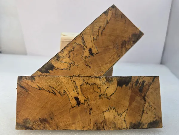 Clear Stabilized Spalted Tamarind Knife Scales Bookmatched — photo 3