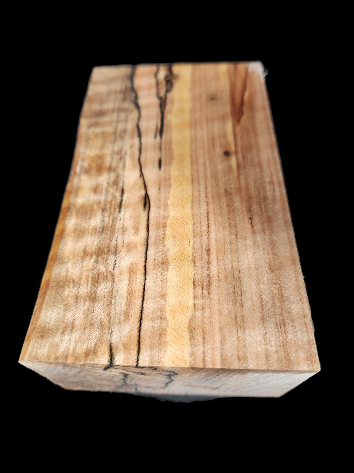 Hand-Selected Stabilized Spalted Maple Knife Handle Block (5x2.875x1.625)