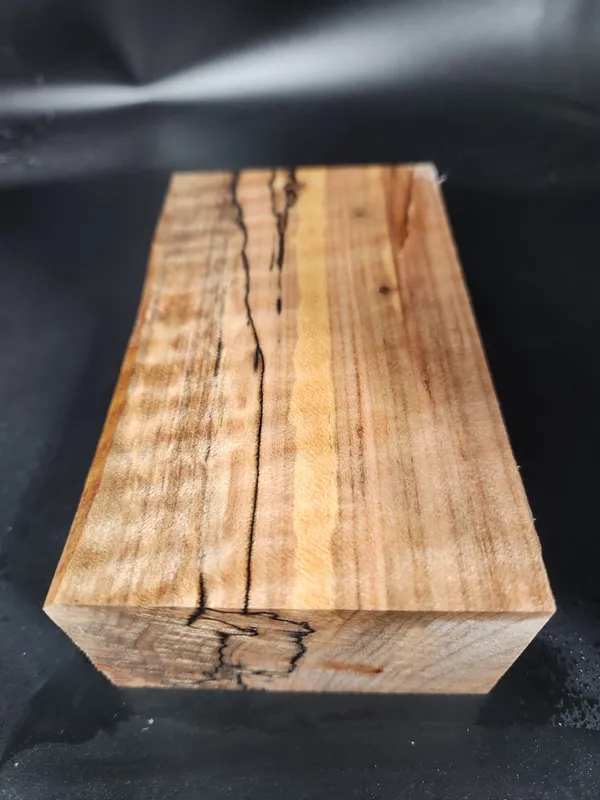 Clear Stabilized Spalted Maple Handle Block — photo 3