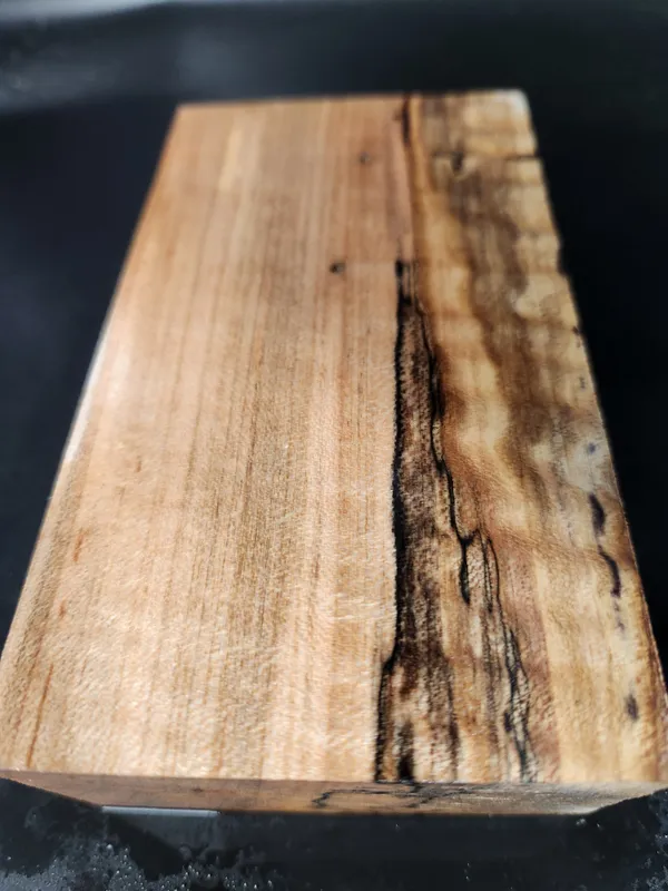 Clear Stabilized Spalted Maple Handle Block — photo 2