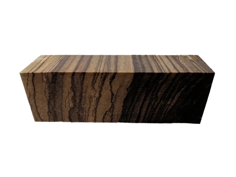 Premium Stabilized Zebrawood Knife Handle Block (5x1.5x1.5)