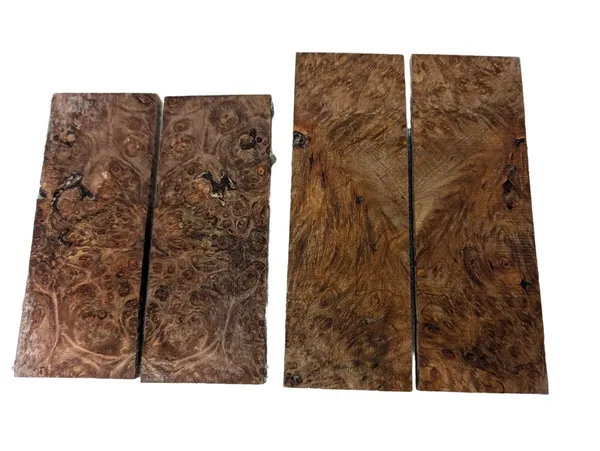 Lot of AAA Stabilized Maple Burl Knife Handle Scales (5x2x0.25) — photo 1