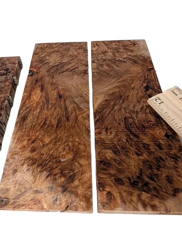 Lot of AAA Stabilized Maple Burl Knife Handle Scales (5x2x0.25) — photo 3