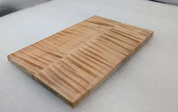 Clear Stabilized Quilted Maple Knife Scales — photo 3