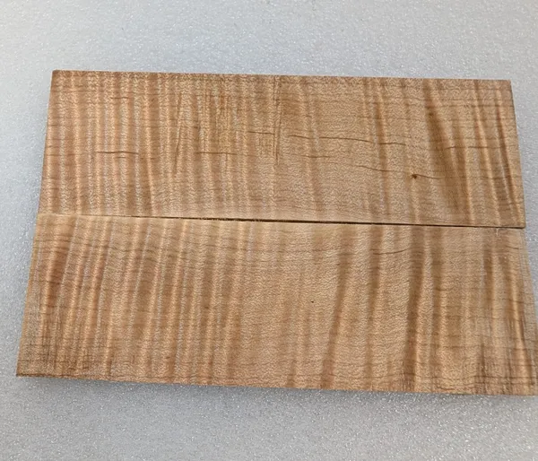 Clear Stabilized Quilted Maple Knife Scales — photo 4