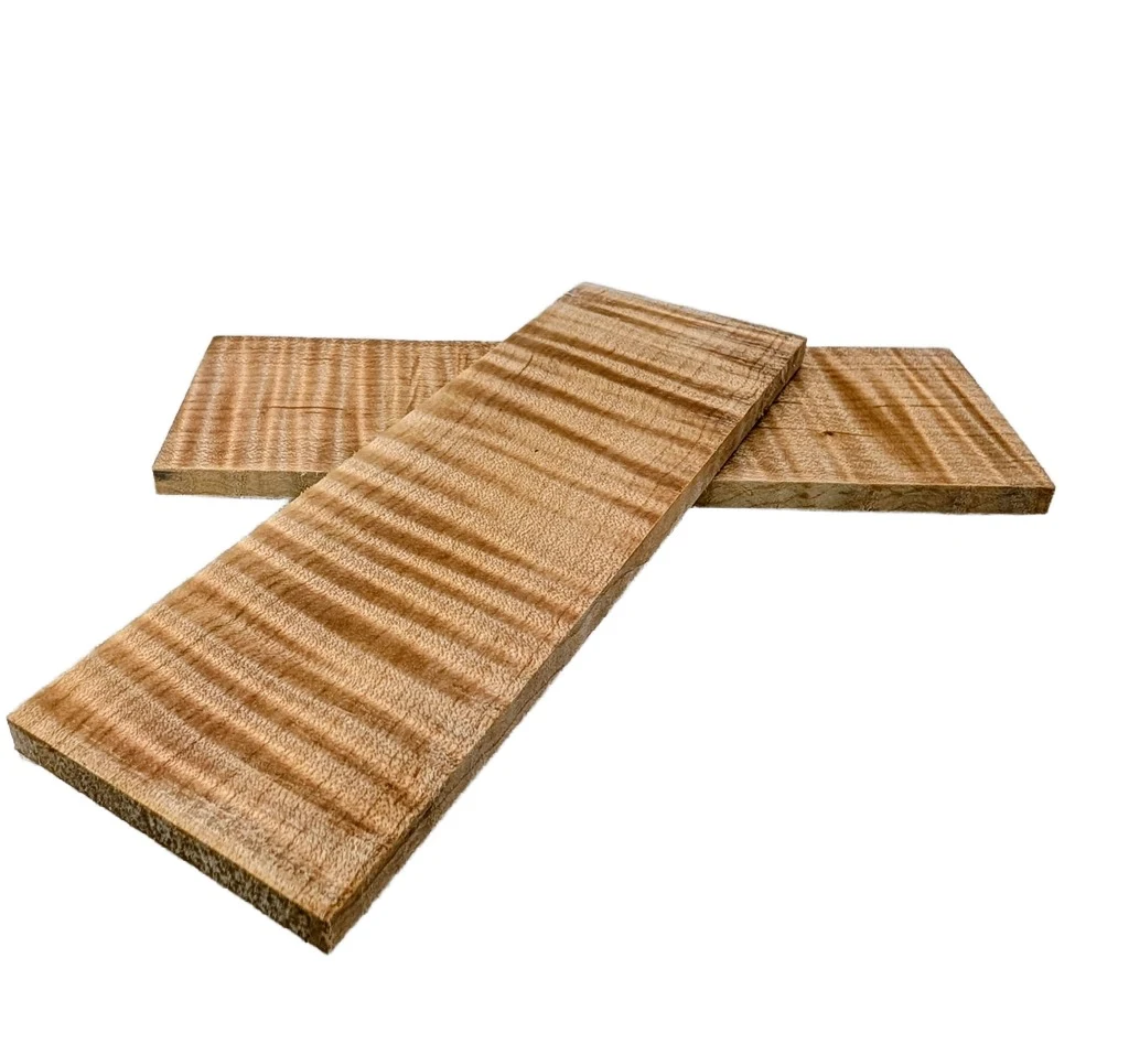 Stabilized Quilted Maple Handle Material (6x2x0.25)
