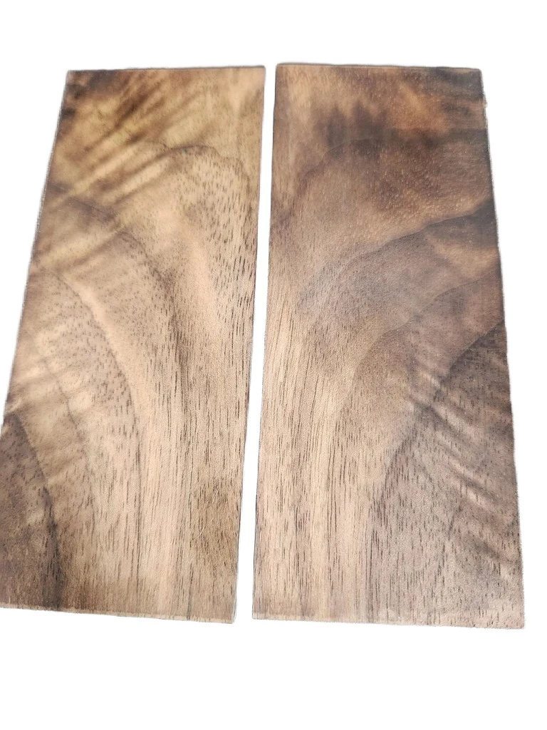 Stabilized Black Walnut Knife Scales – Wood Handles for Knives (5x2x0.25)