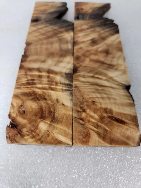 Clear Stabilized Burl Cottonwood Knife Scales — photo 2