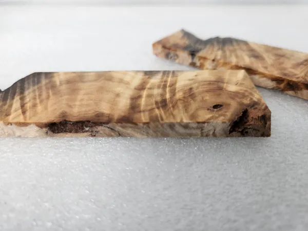 Clear Stabilized Burl Cottonwood Knife Scales — photo 3