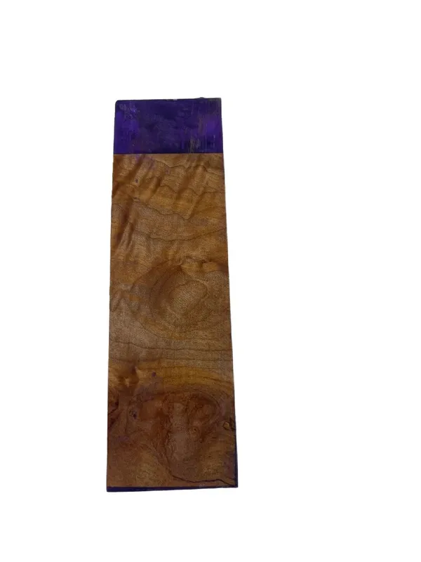 Matched Resin Purple Dyed Stabilized Maple Knife Handle Block (6x1.75x1.375) — photo 2