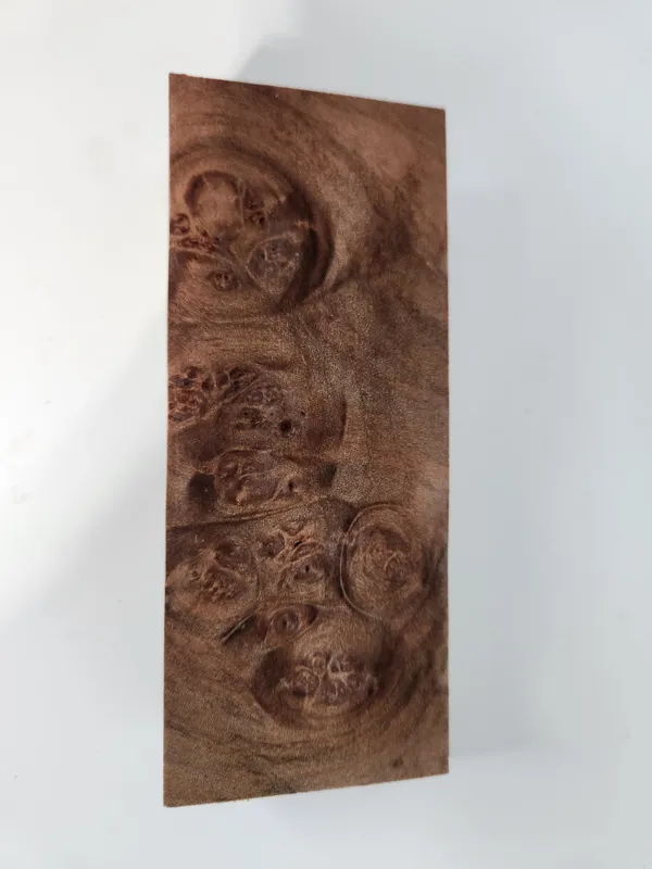 Clear Stabilized Burl Maple Handle Block