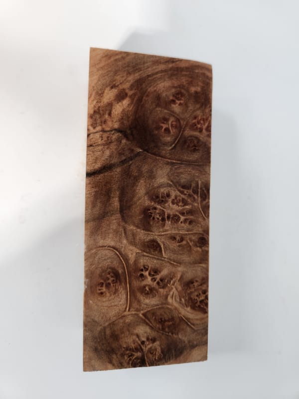 Clear Stabilized Burl Maple Handle Block — photo 2