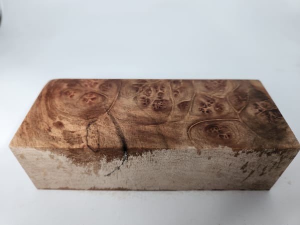 Clear Stabilized Burl Maple Handle Block — photo 5