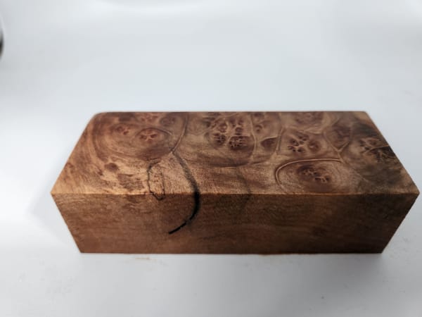 Clear Stabilized Burl Maple Handle Block — photo 4