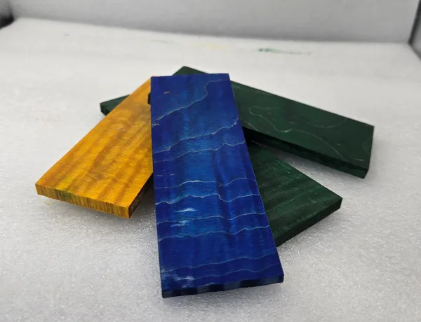 Emerald Green Stabilized Quilted Maple Knife Scales Kit