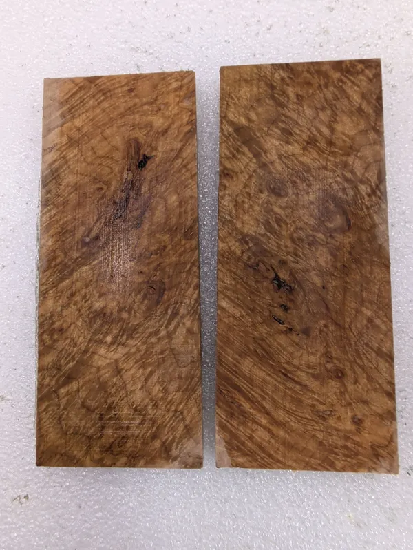 Stabilized Maple Burl Scale Set (5x2x0.25) — photo 1