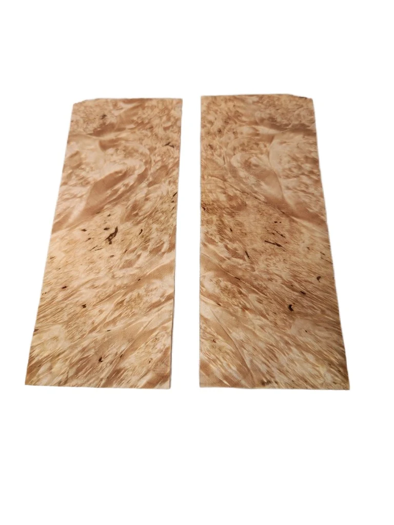 AAA Bookmatched Stabilized Maple Burl Scales (5x2x0.25)