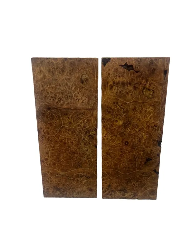 Hand-Selected Bookmatched Stabilized Maple Burl Scales (5x2x0.25) — photo 2