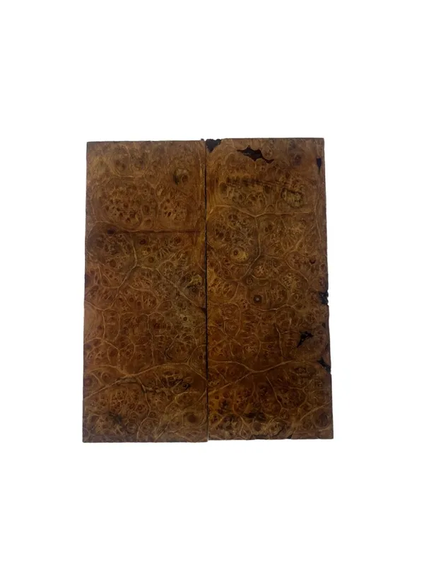 Hand-Selected Bookmatched Stabilized Maple Burl Scales (5x2x0.25) — photo 3