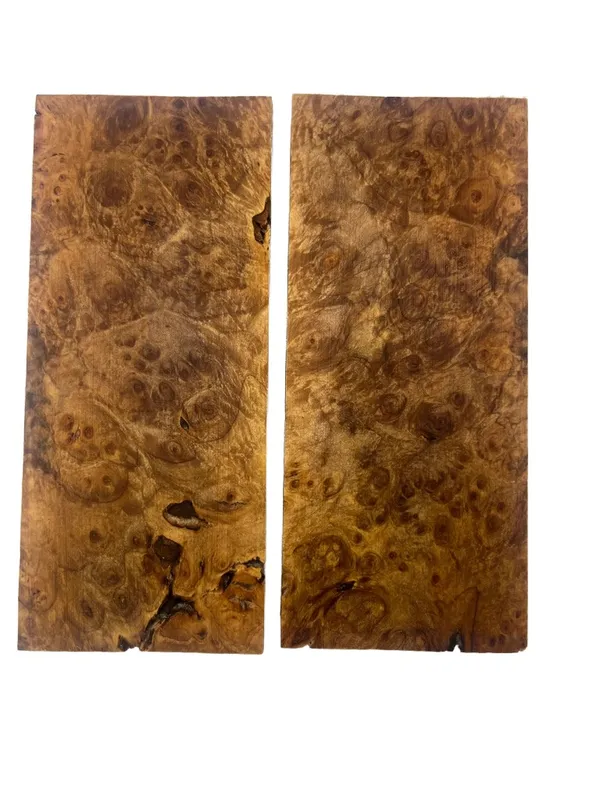 Premium Bookmatched Stabilized Maple Burl Scales (5x2x.32) — photo 2