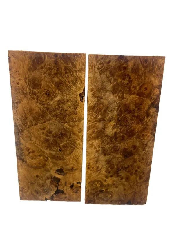 Premium Bookmatched Stabilized Maple Burl Scales (5x2x.32) — photo 1