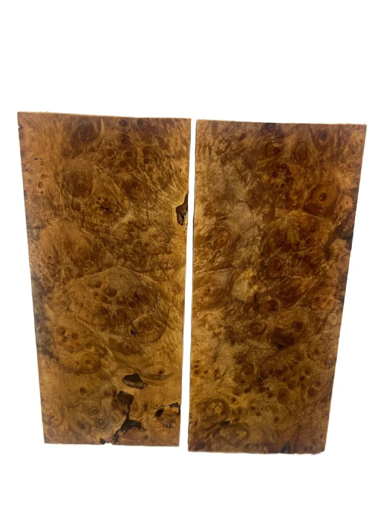 Premium Bookmatched Stabilized Maple Burl Scales (5x2x.32)