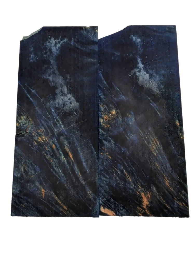 Hand-Selected Electric Blue Dyed Stabilized Maple Burl Scales (5x2x0.25)