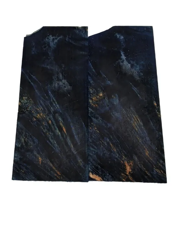 Hand-Selected Electric Blue Dyed Stabilized Maple Burl Scales (5x2x0.25) — photo 2