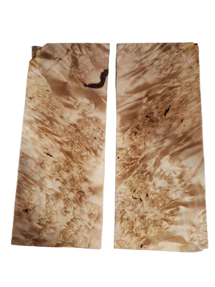 Bookmatched Maple Burl Stabilized Knife Scales (5x2x0.25)