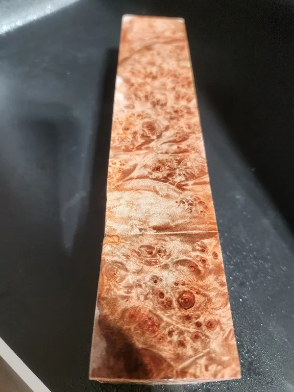 Clear Stabilized Burl Maple Turning Blank