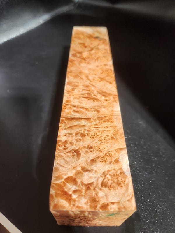 Clear Stabilized Burl Maple Handle Block — photo 3