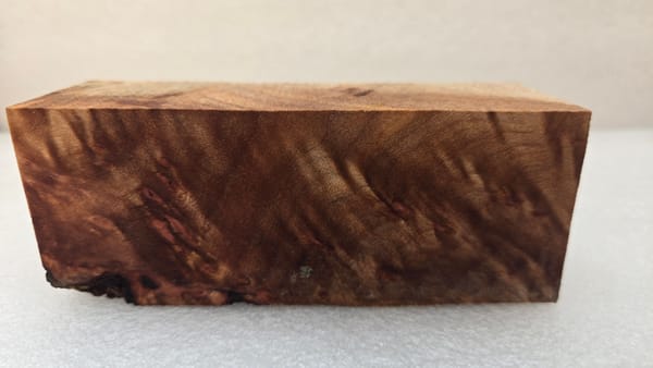 Clear Stabilized Burl Maple Handle Block — photo 3