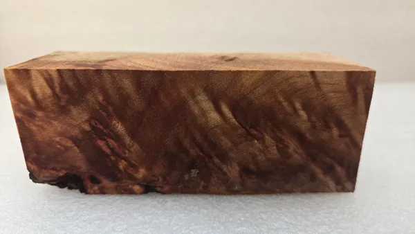 Clear Stabilized Burl Maple Handle Block — photo 3