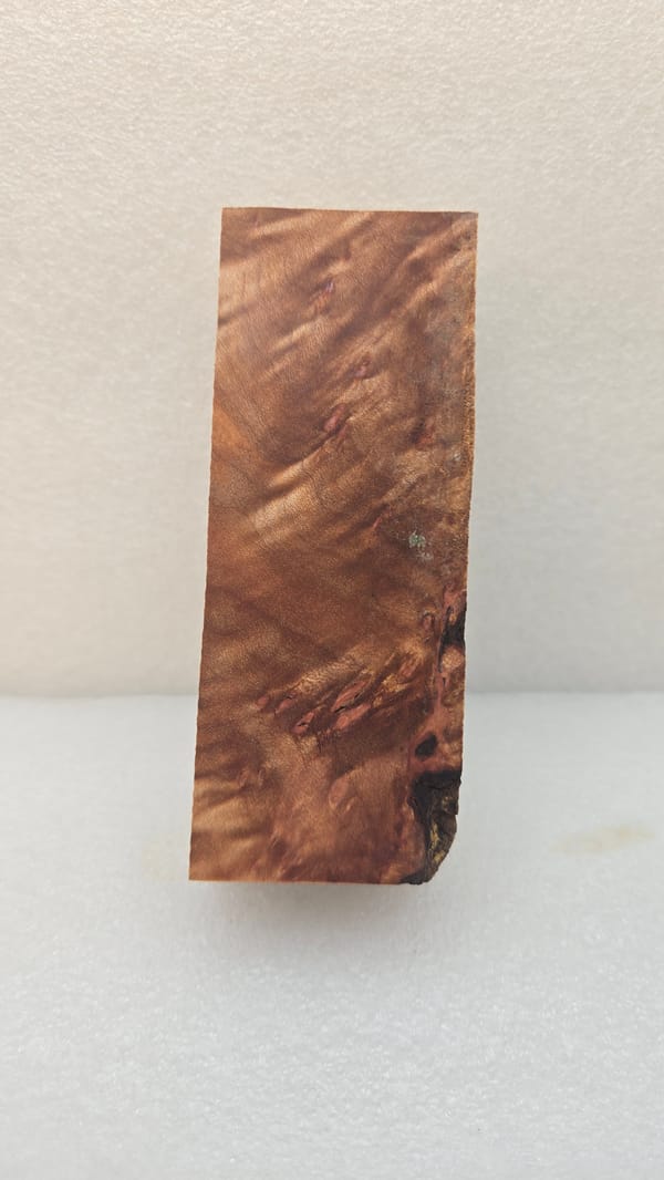 Clear Stabilized Burl Maple Handle Block — photo 4
