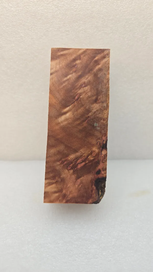 Clear Stabilized Burl Maple Handle Block — photo 2