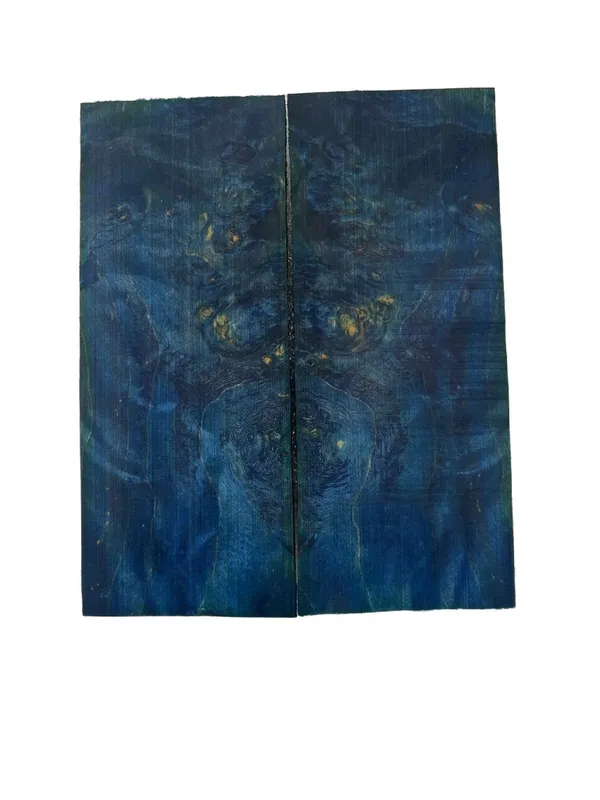 Stabilized Maple Burl - Emerald Green Dyed Knife Scales (5x2x0.25) — photo 1