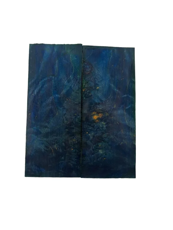 Stabilized Maple Burl - Emerald Green Dyed Knife Scales (5x2x0.25) — photo 3