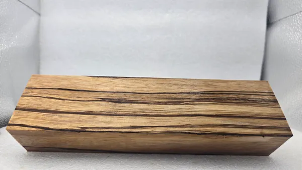 Clear Stabilized Zebrawood Turning Blank