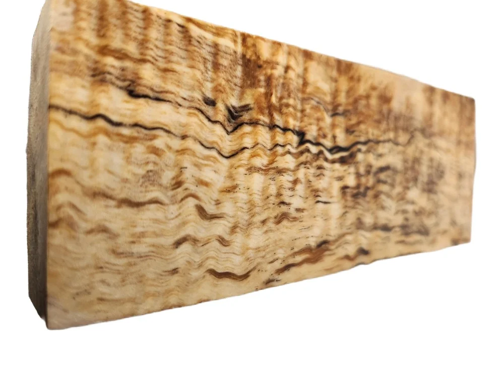 Exhibition Grade Stabilized Curly Koa Knife Handle Block (5x2x1)