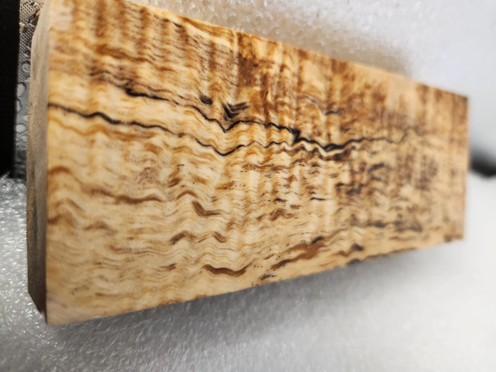 Exhibition Grade Stabilized Curly Koa Knife Handle Block (5x2x1)