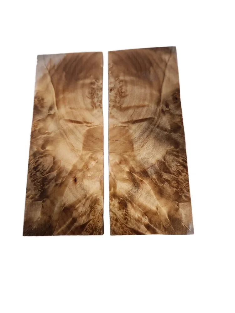 AAA Bookmatched Stabilized Maple Burl Scales (5x2x0.25)