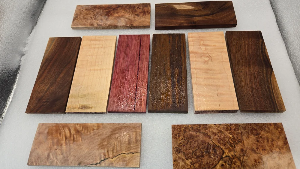 Stabilized Maple Knife Scales – Wood Handles for Knives (5x2x0.25)