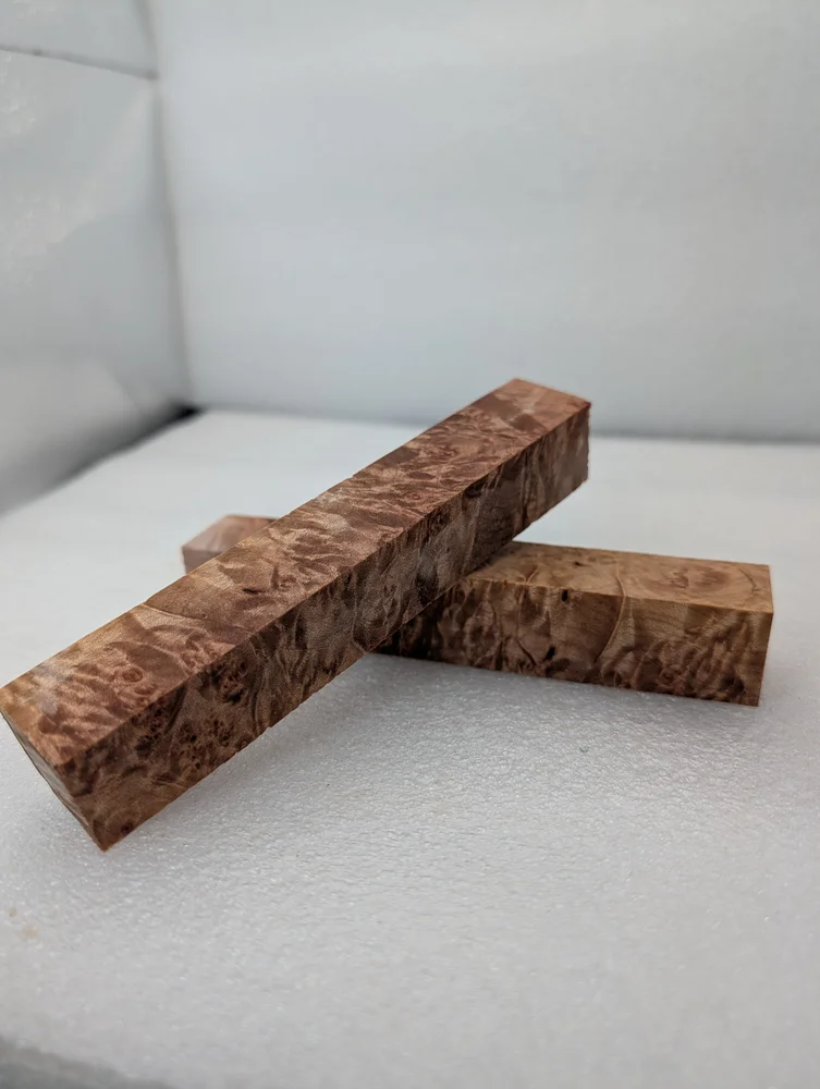 Clear Stabilized Burl Maple Pen Blank Kit