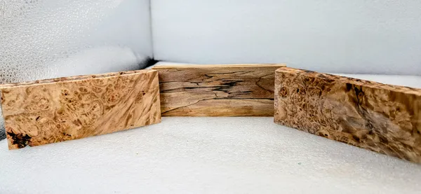 Clear Stabilized Burl Maple Knife Scales Kit — photo 2