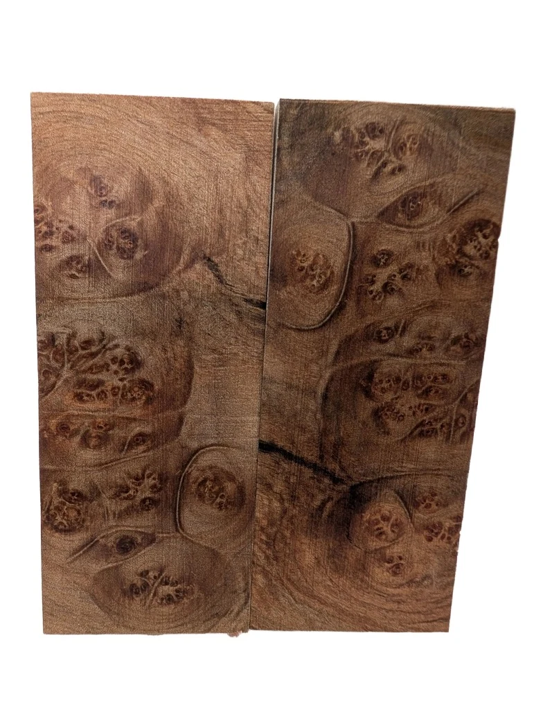 Premium Stabilized Maple Burl Knife Scales (5x2x0.25)