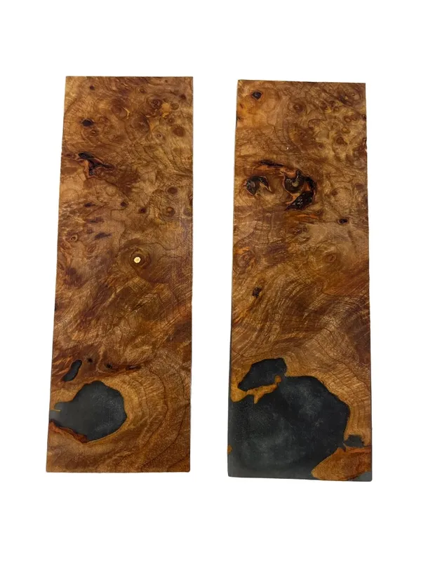 Exhibition Grade Resin Graphite Dyed Stabilized Maple Scales (6x2x0.25) — photo 1